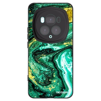 Picasee Honor Magic6 Pro Hülle - Schwarzes Silikon - Green Gold