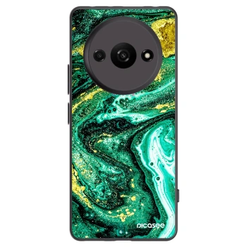Picasee Xiaomi Redmi A3 Hülle - Schwarzes Silikon - Green Gold
