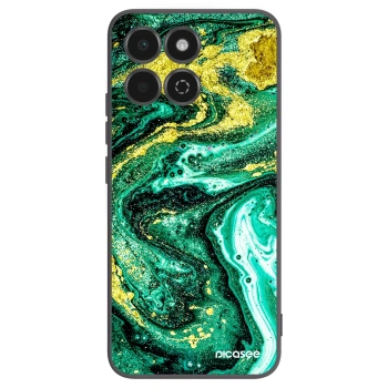 Picasee Honor 200 Smart 5G Hülle - Schwarzes Silikon - Green Gold