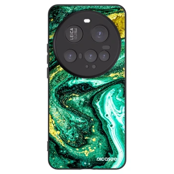 Picasee Xiaomi 15 Ultra Hülle - Schwarzes Silikon - Green Gold