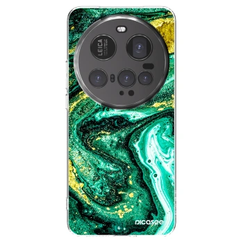 Picasee Xiaomi 15 Ultra Hülle - Transparentes Silikon - Green Gold