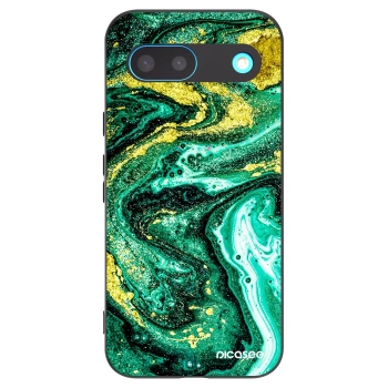 Picasee Google Pixel 8 Hülle - Schwarzes Silikon - Green Gold