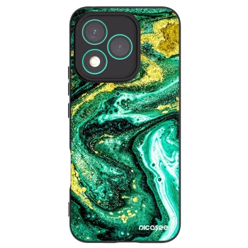 Picasee Honor 400 Lite 5G Hülle - Schwarzes Silikon - Green Gold