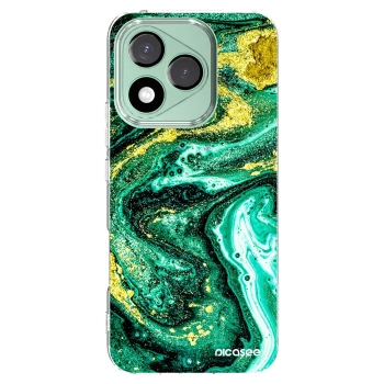 Picasee Honor 400 Lite 5G Hülle - Transparentes Silikon - Green Gold