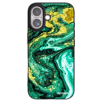 Picasee Apple iPhone 17 Hülle - Schwarzes Silikon - Green Gold