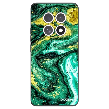 Picasee Xiaomi Redmi Note 15 Hülle - Schwarzes Silikon - Green Gold