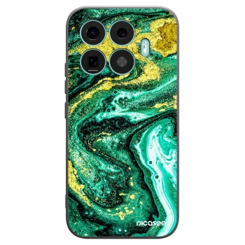 Picasee Xiaomi 17T Hülle - Schwarzes Silikon - Green Gold
