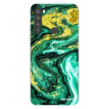 Picasee Xiaomi Redmi Note 8 Hülle - Transparentes Silikon - Green Gold