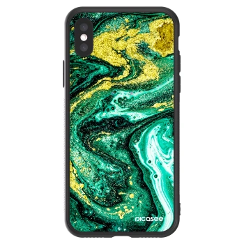 Picasee ULTIMATE CASE für Apple iPhone X/XS - Green Gold