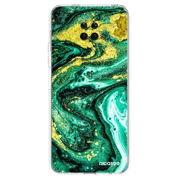 Picasee Xiaomi Redmi Note 9 Pro Hülle - Transparentes Silikon - Green Gold