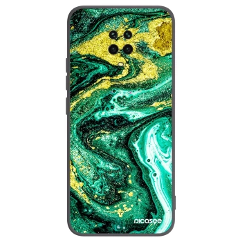 Picasee Xiaomi Redmi Note 9 Pro Hülle - Schwarzes Silikon - Green Gold