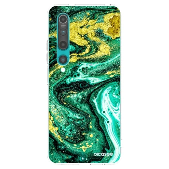 Picasee Xiaomi Mi 10 Hülle - Transparentes Silikon - Green Gold