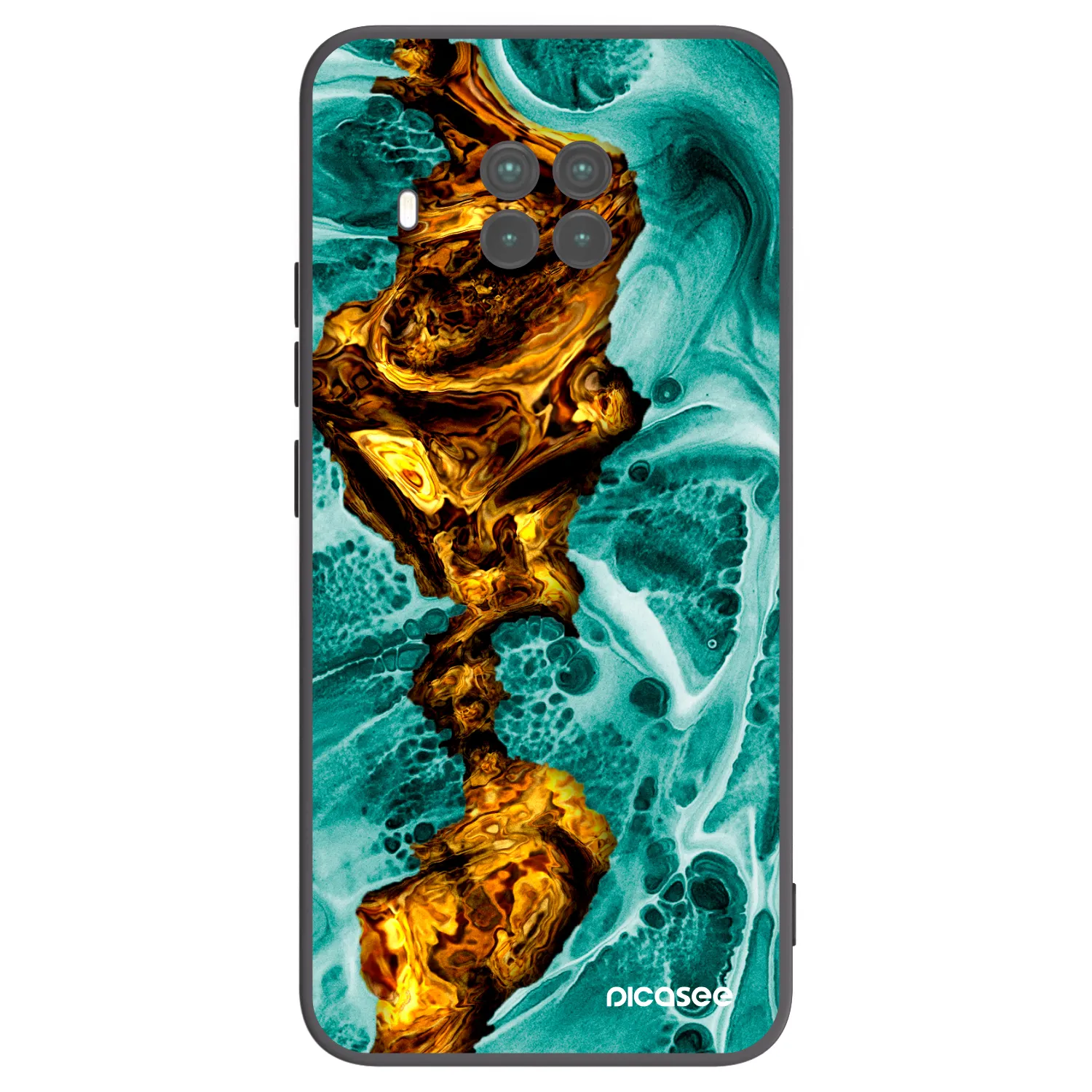 Picasee Xiaomi Mi 10T Lite Hülle - Schwarzes Silikon - Goldsky