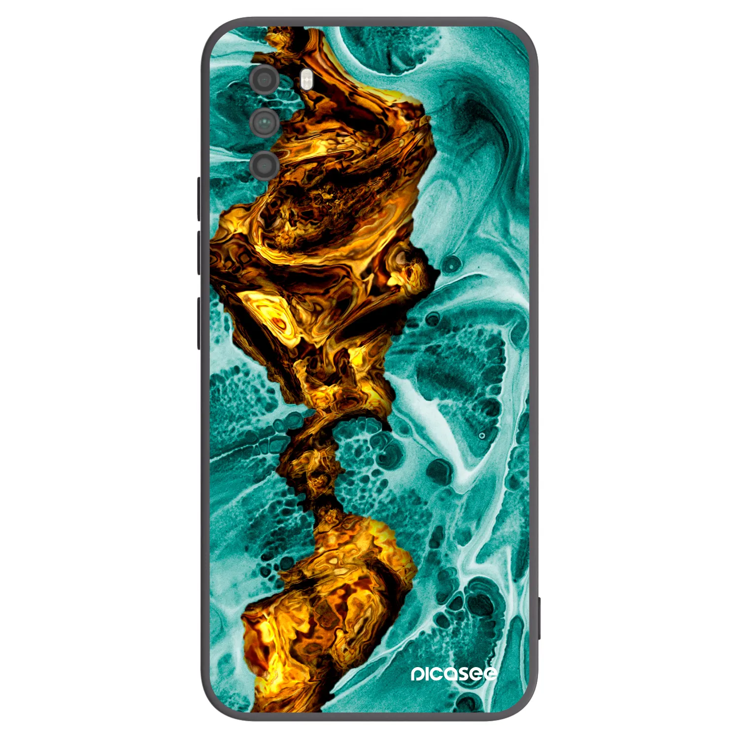 Picasee Xiaomi Poco M3 Hülle - Schwarzes Silikon - Goldsky