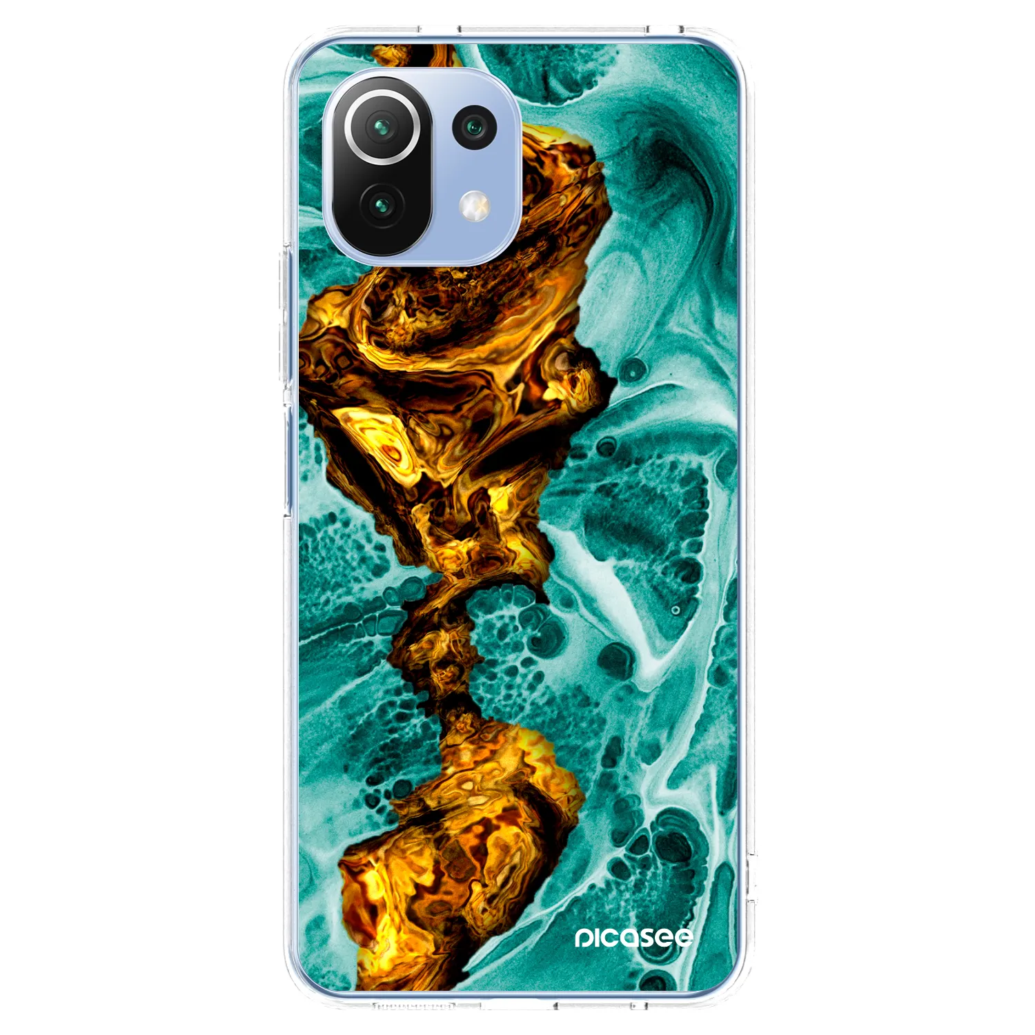 Picasee Xiaomi Mi 11 Lite Hülle - Transparentes Silikon - Goldsky