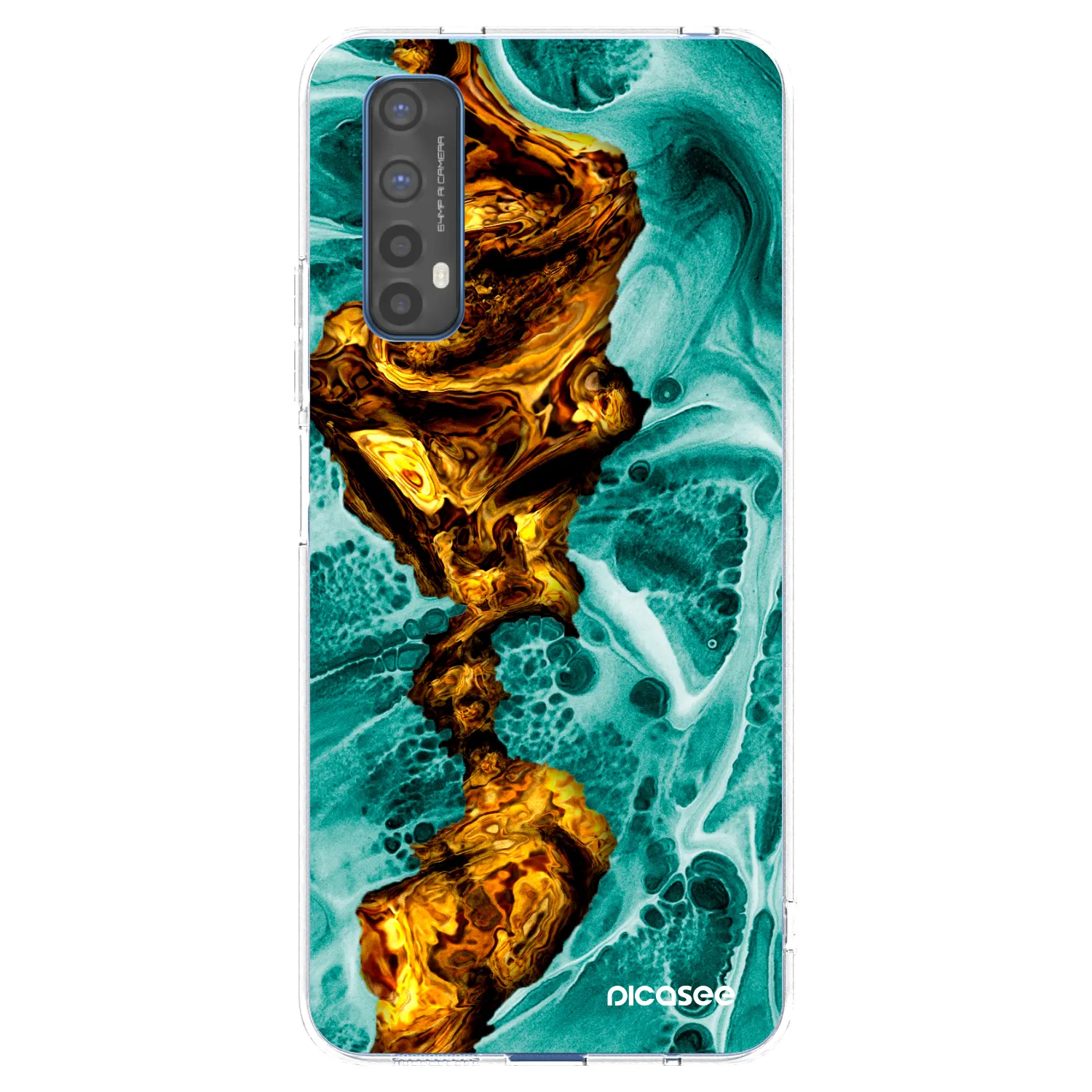 Picasee Realme 7 Hülle - Transparentes Silikon - Goldsky