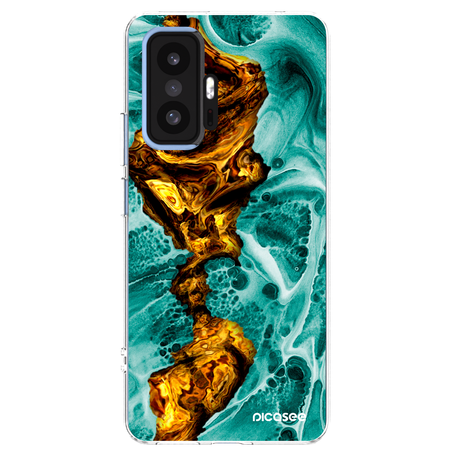 Picasee Xiaomi 11T Pro Hülle - Transparentes Silikon - Goldsky