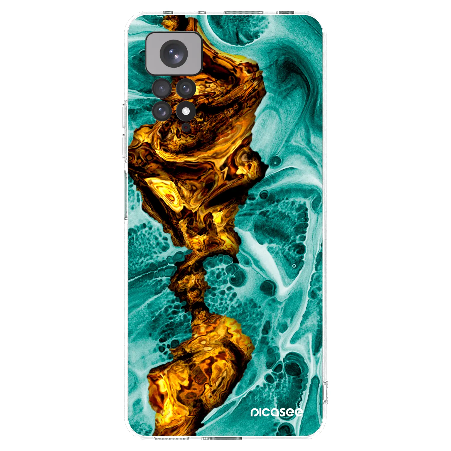 Picasee Xiaomi Redmi Note 11S 4G Hülle - Transparentes Silikon - Goldsky