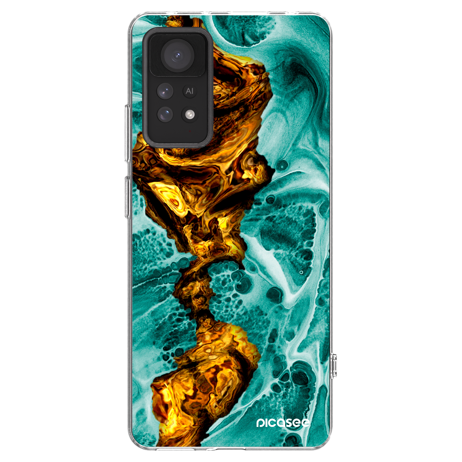 Picasee Xiaomi Redmi Note 11 Pro 5G Hülle - Transparentes Silikon - Goldsky