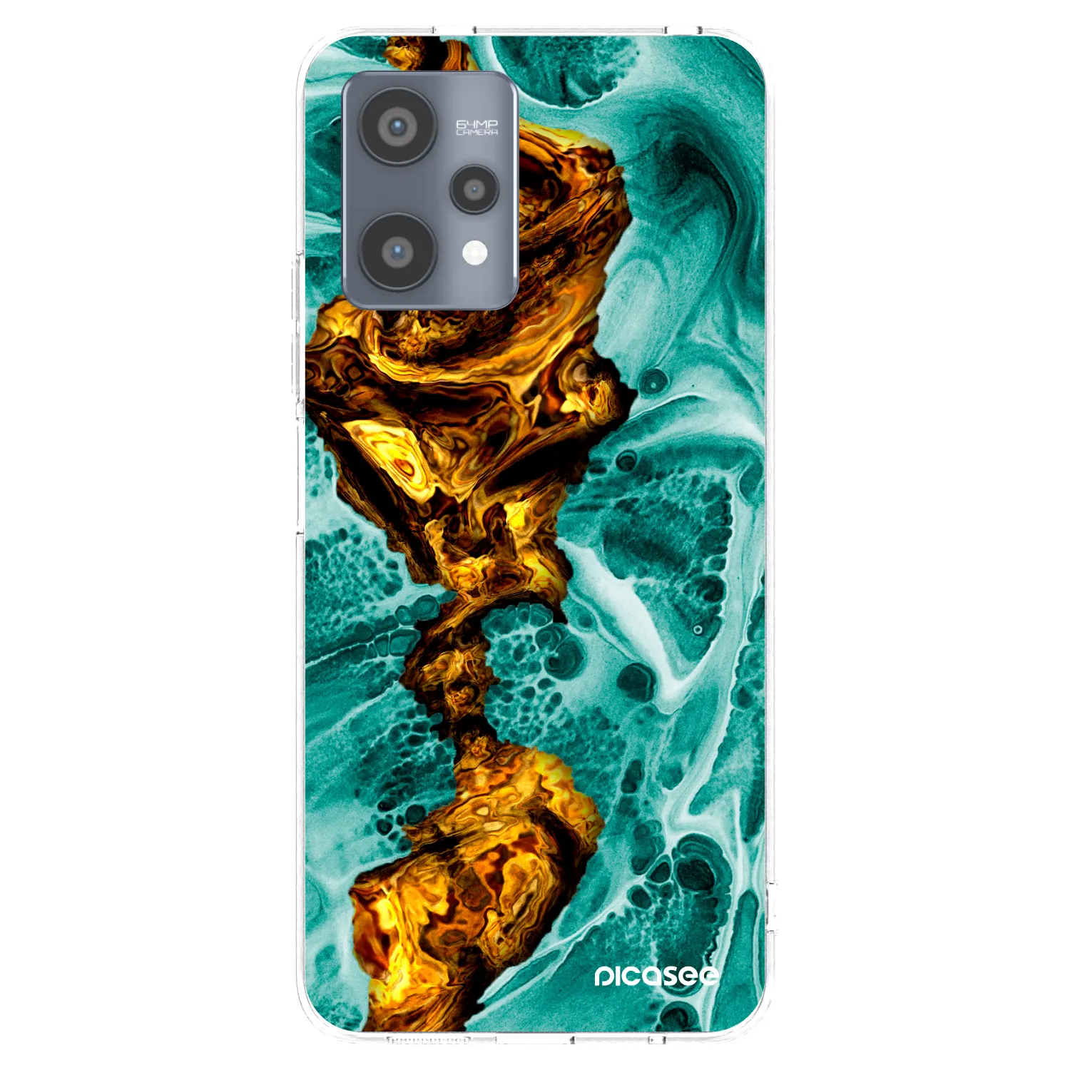 Picasee Realme 9 Pro 5G Hülle - Transparentes Silikon - Goldsky