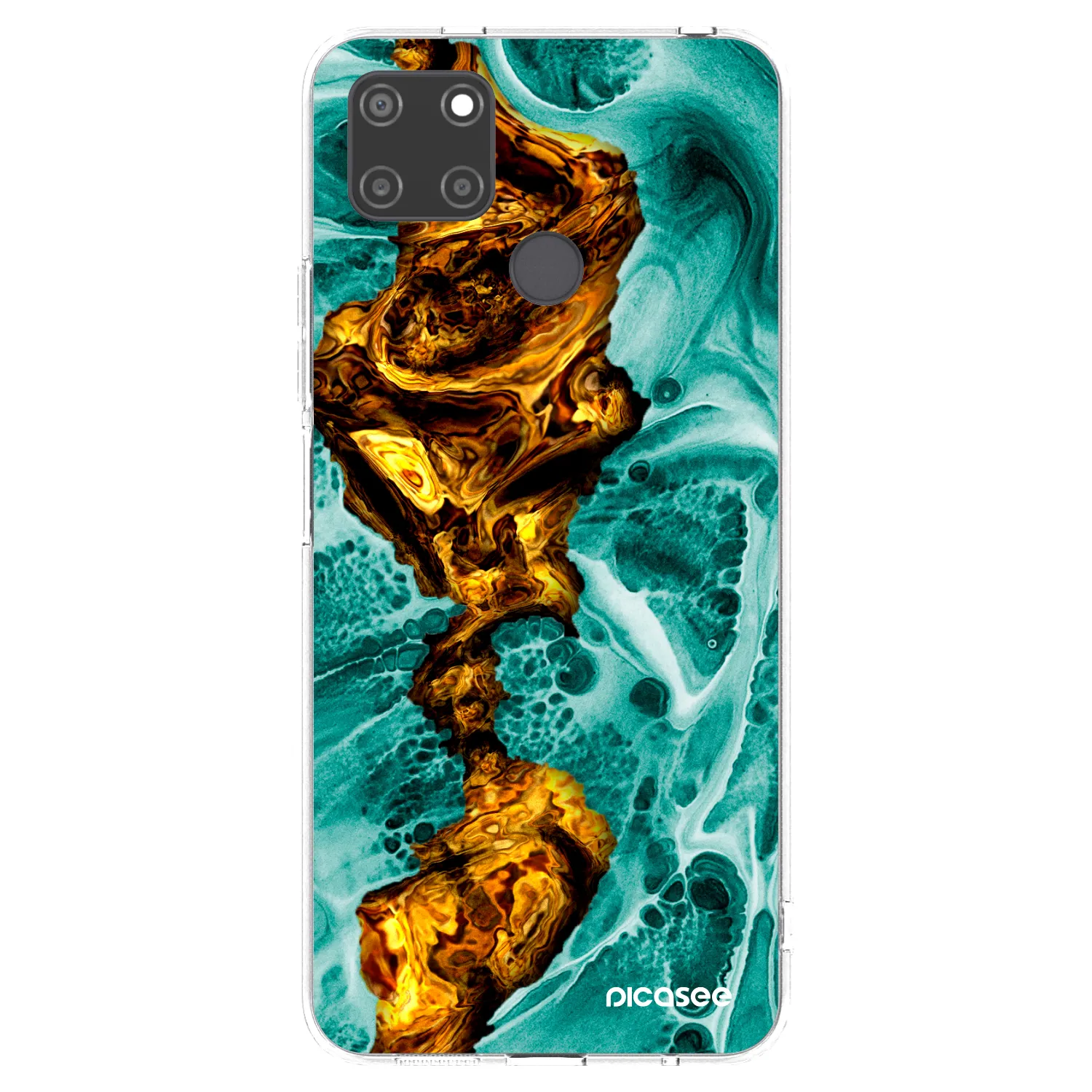 Picasee Realme C21Y Hülle - Transparentes Silikon - Goldsky