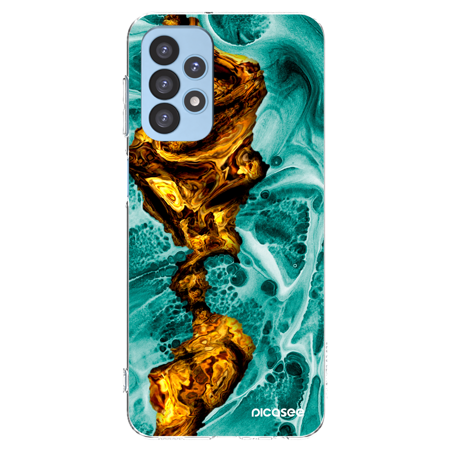 Picasee Samsung Galaxy A23 A235F 4G Hülle - Transparentes Silikon - Goldsky