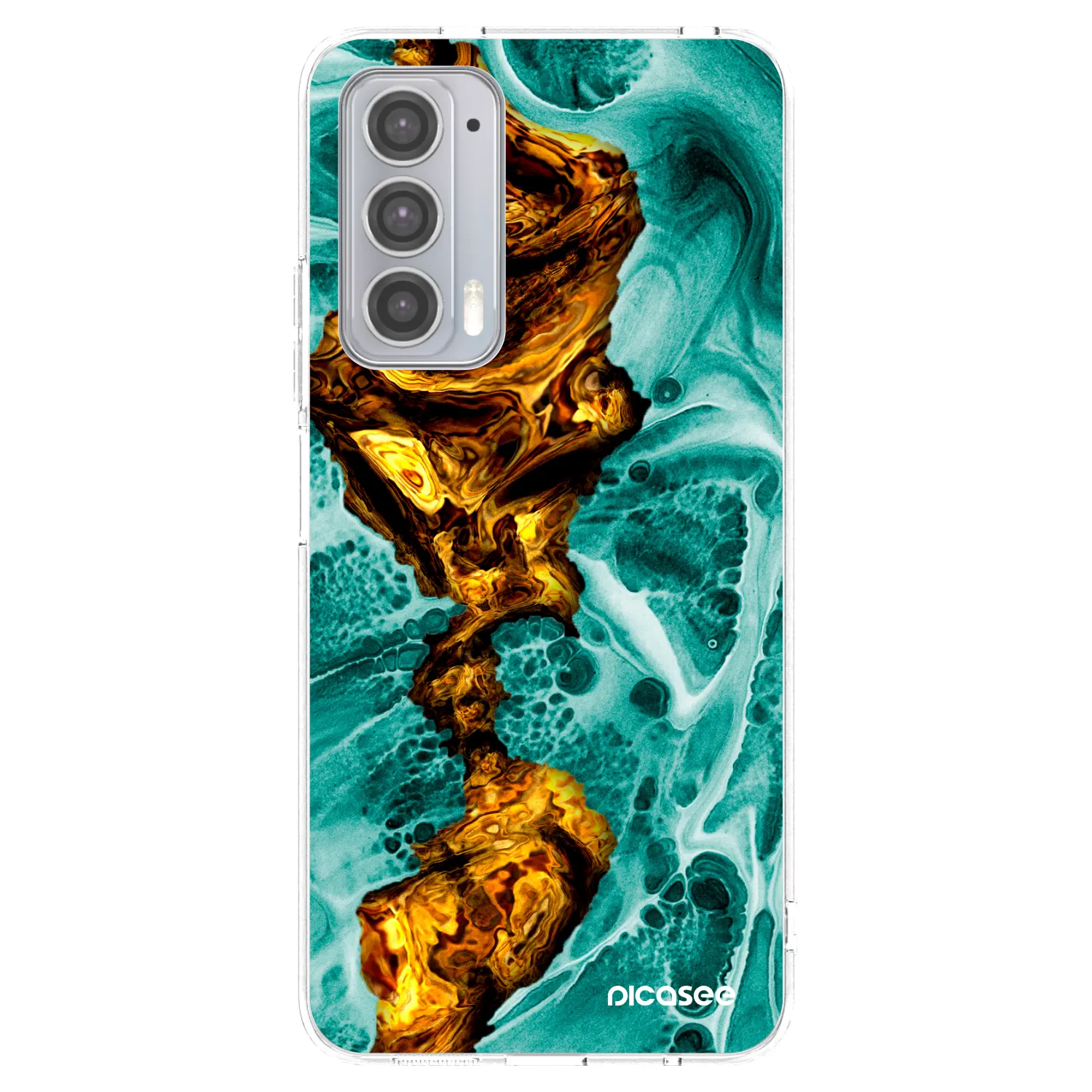 Picasee Motorola Edge 20 Hülle - Transparentes Silikon - Goldsky