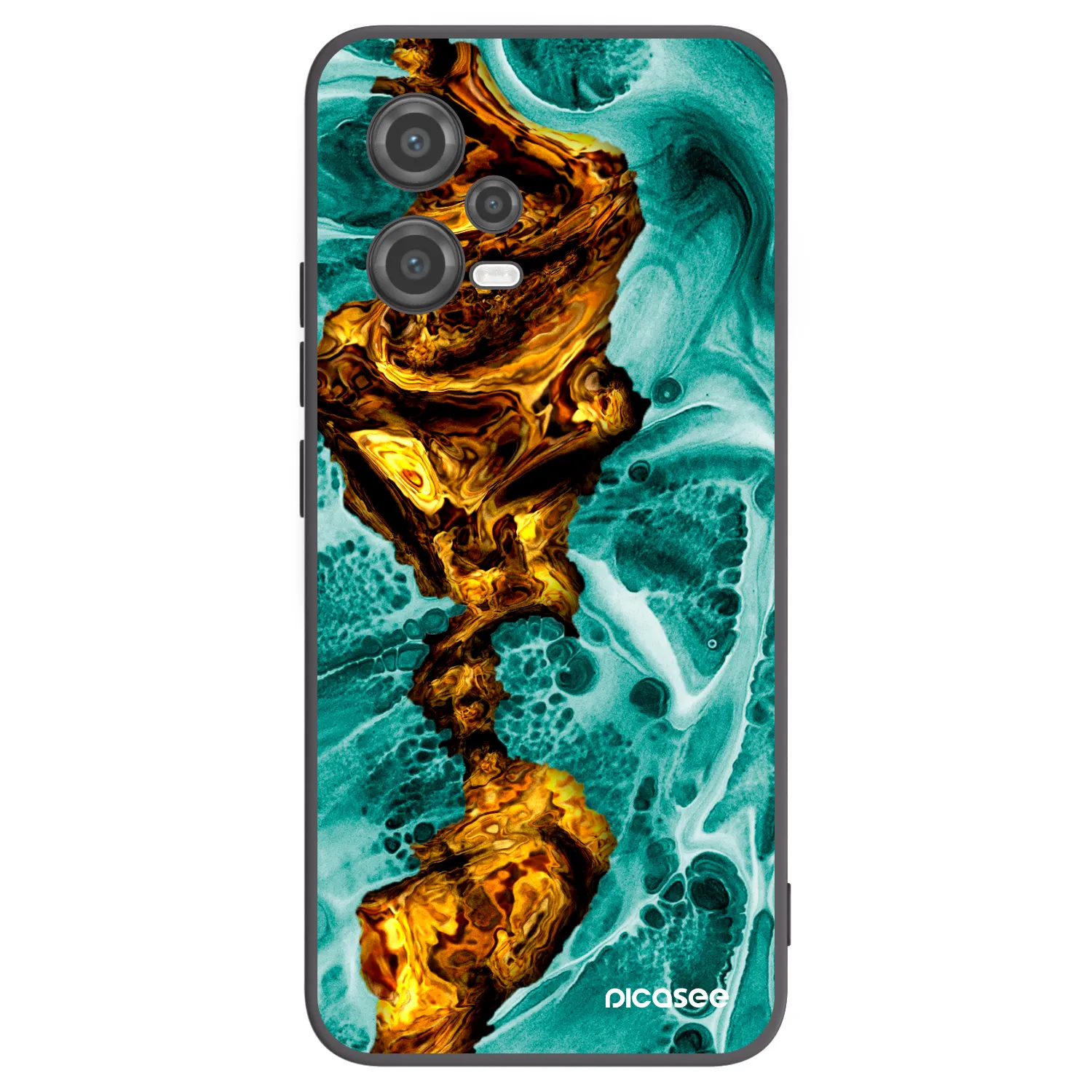 Picasee Xiaomi Poco X5 Hülle - Schwarzes Silikon - Goldsky