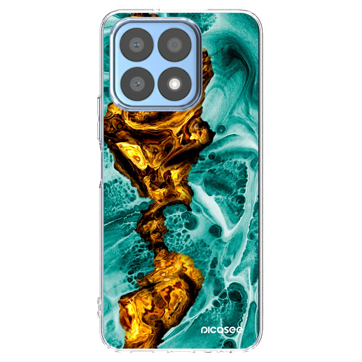 Picasee Honor X8a Hülle - Transparentes Silikon - Goldsky