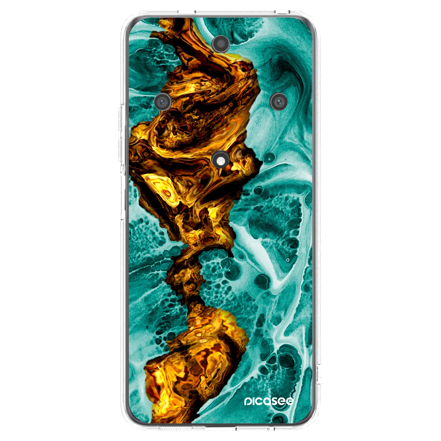 Picasee Honor Magic5 Lite 5G Hülle - Transparentes Silikon - Goldsky