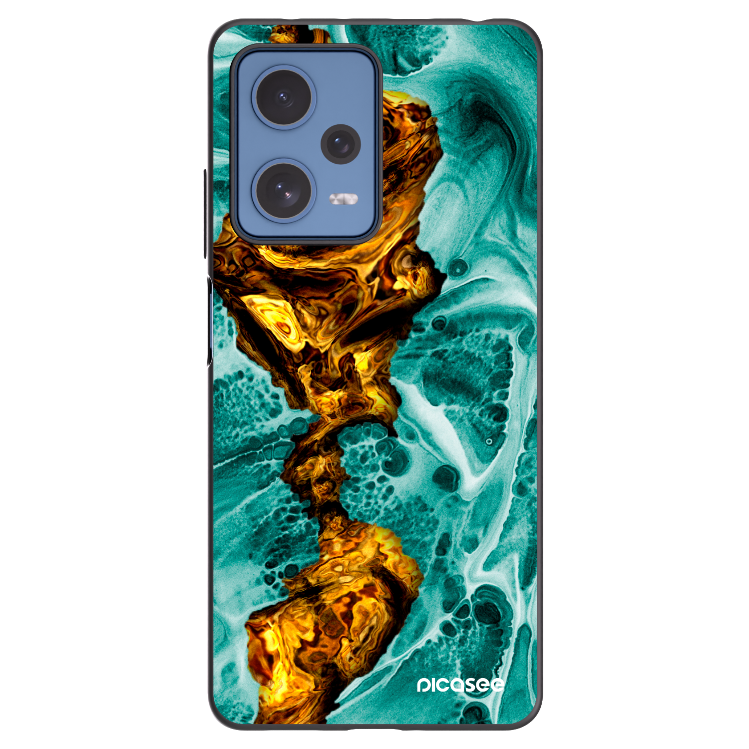 Picasee Xiaomi Redmi Note 12 Pro 5G Hülle - Schwarzes Silikon - Goldsky