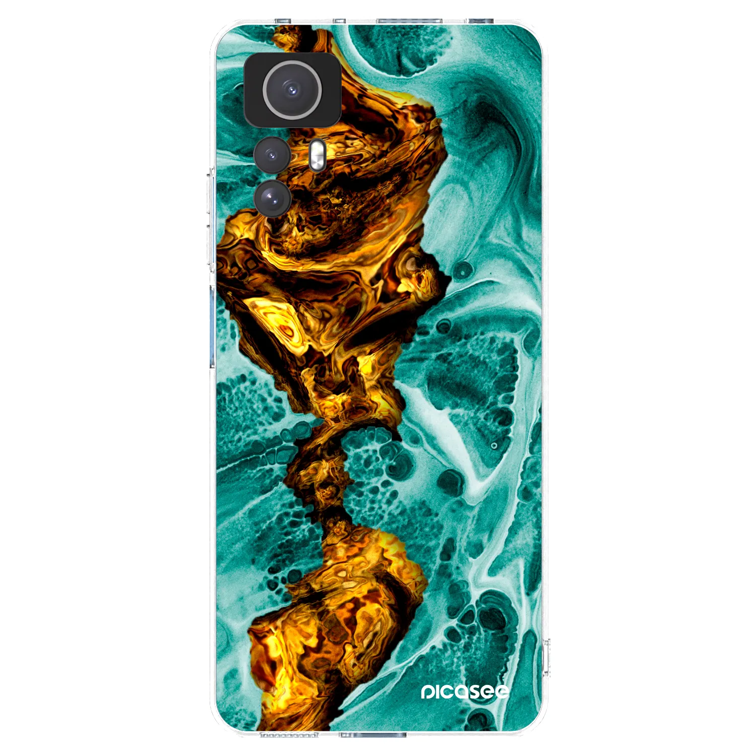 Picasee Xiaomi Redmi Note 12S Hülle - Transparentes Silikon - Goldsky