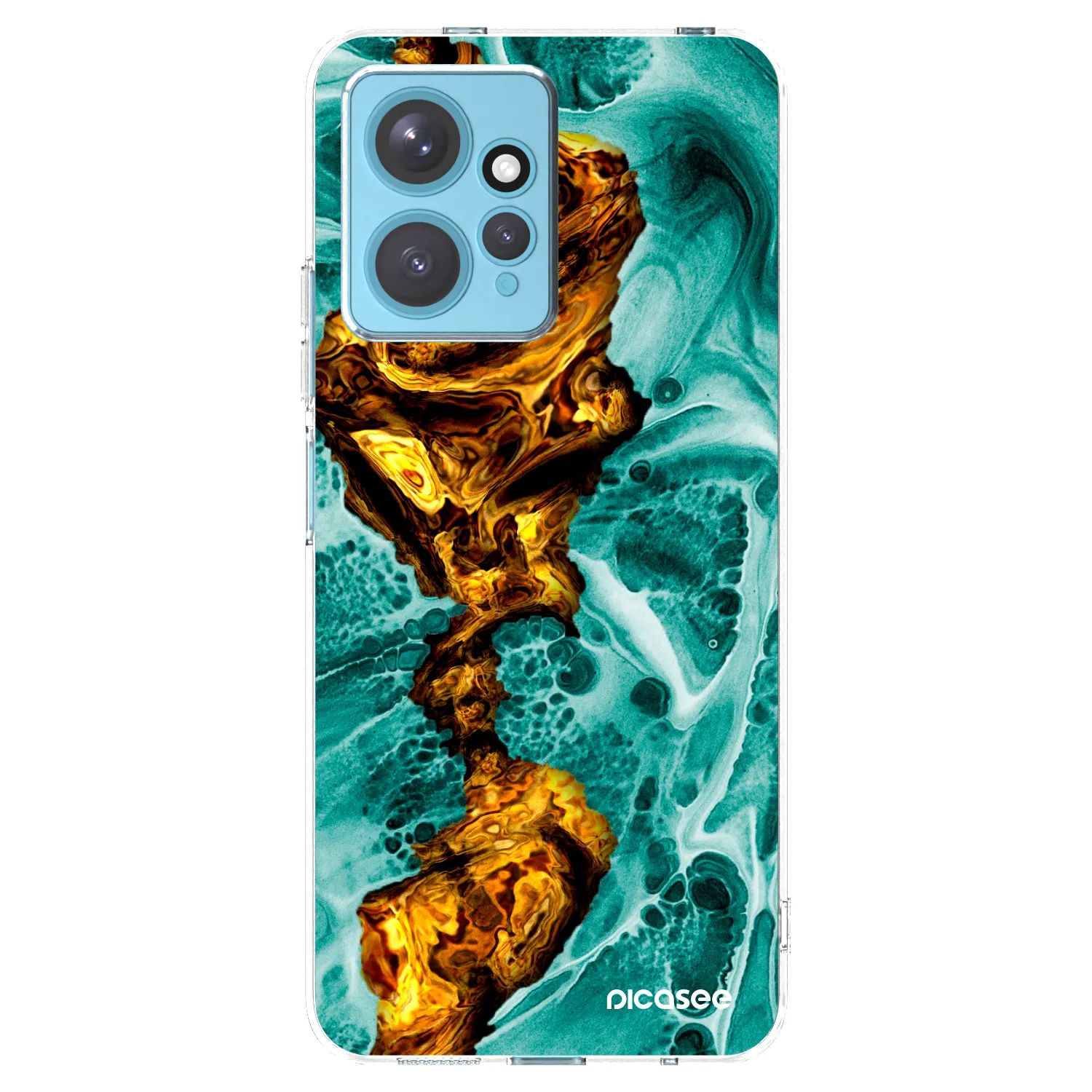 Picasee Xiaomi Redmi Note 12 4G Hülle - Transparentes Silikon - Goldsky