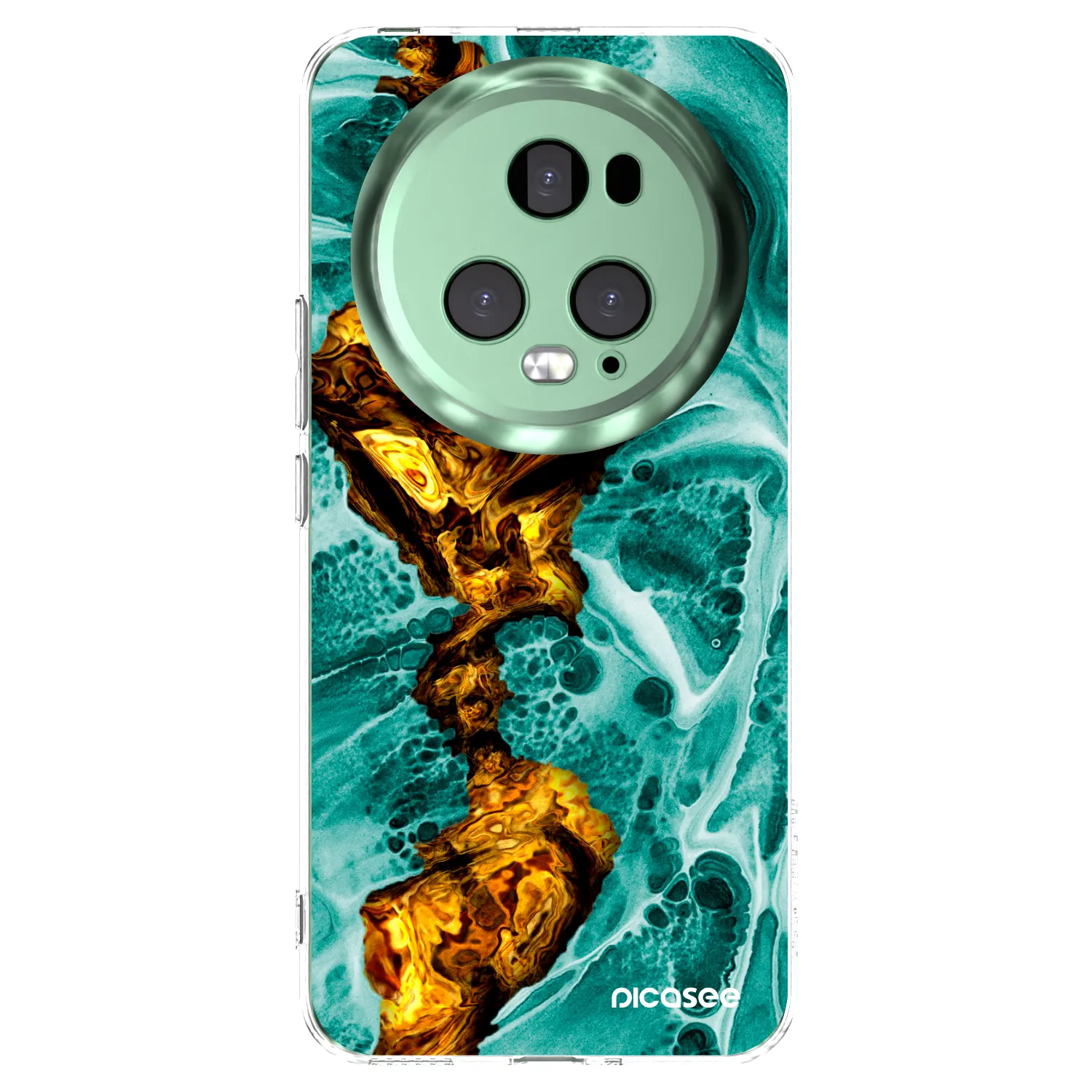 Picasee Honor Magic5 Pro Hülle - Transparentes Silikon - Goldsky