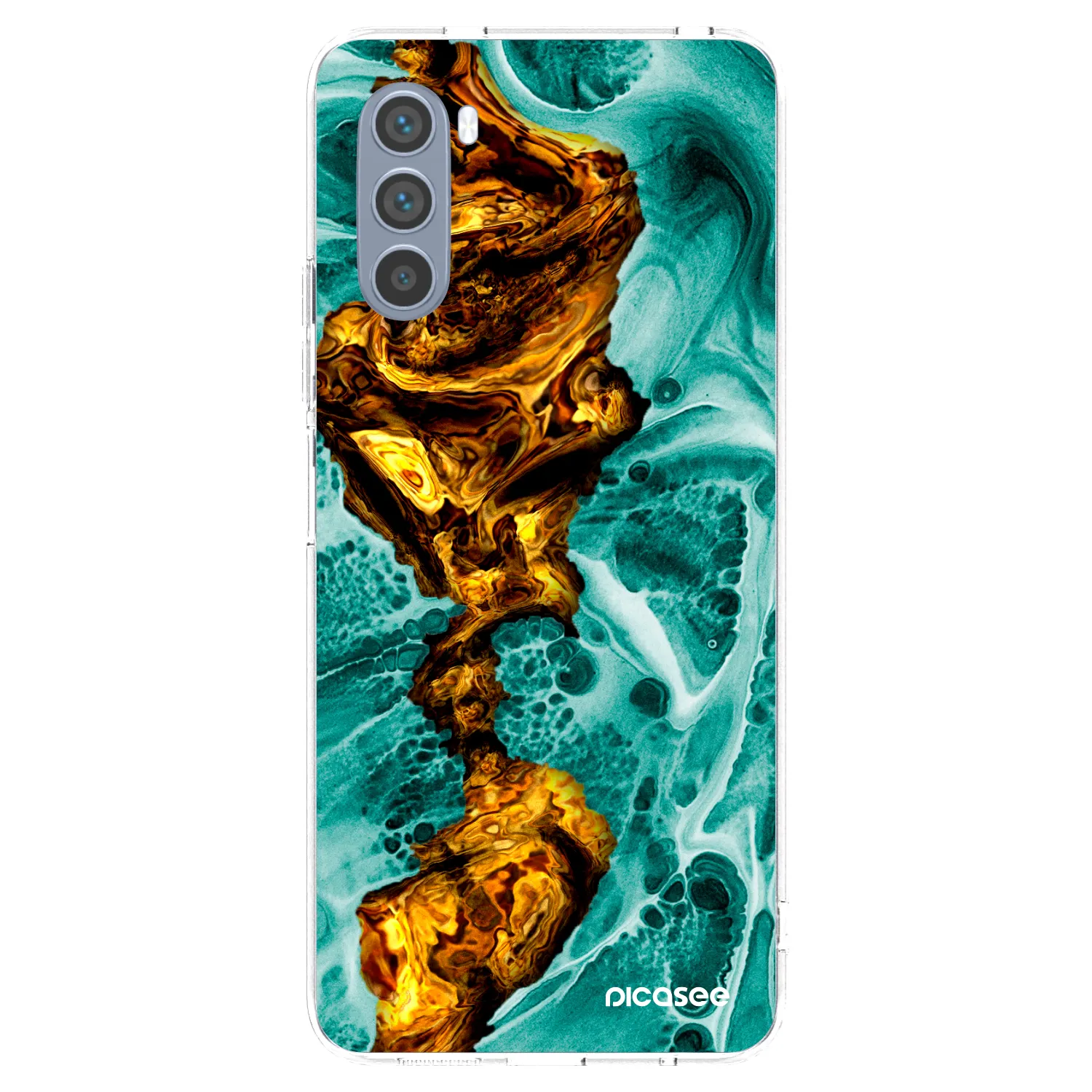 Picasee Motorola Moto G62 Hülle - Transparentes Silikon - Goldsky