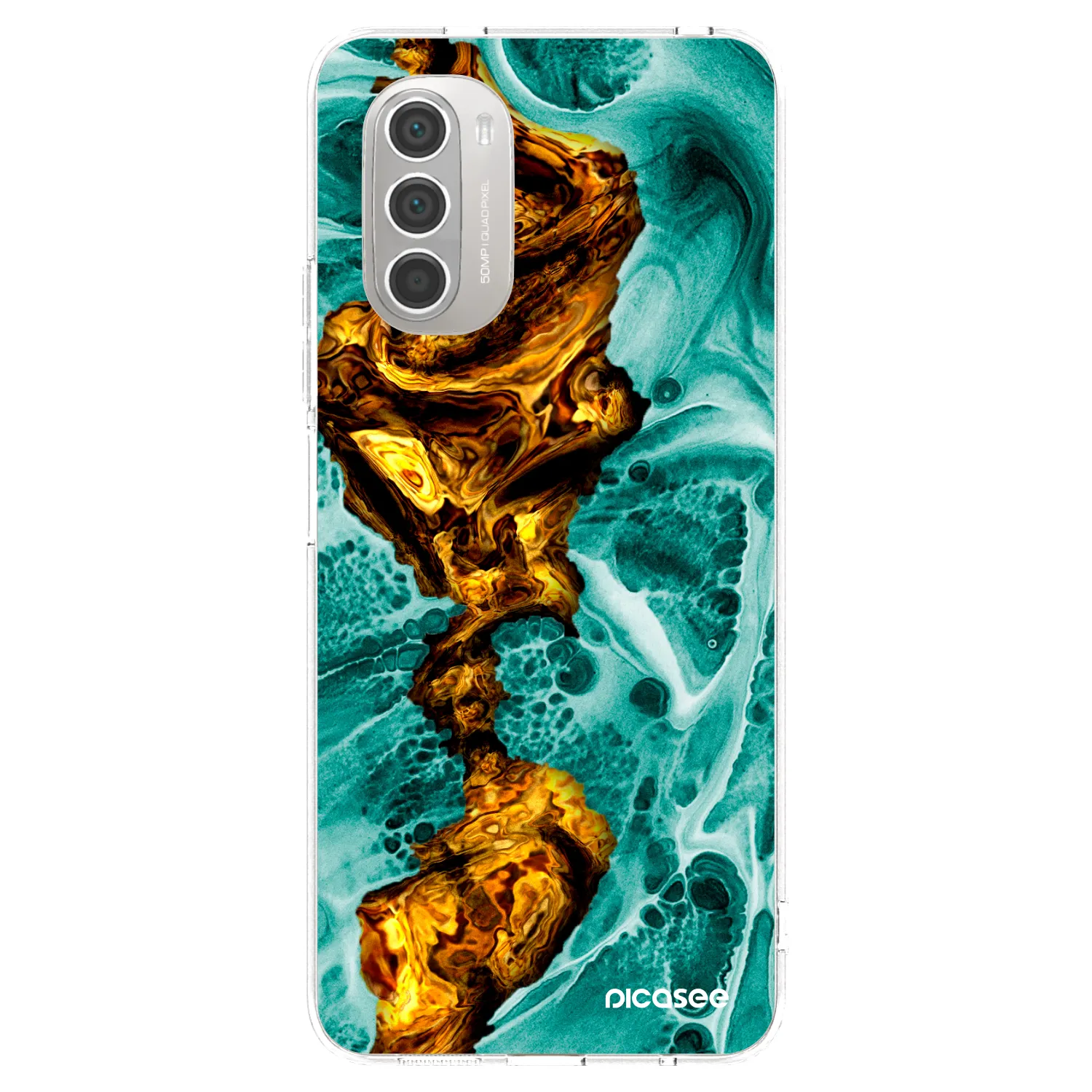 Picasee Motorola Moto G51 Hülle - Transparentes Silikon - Goldsky