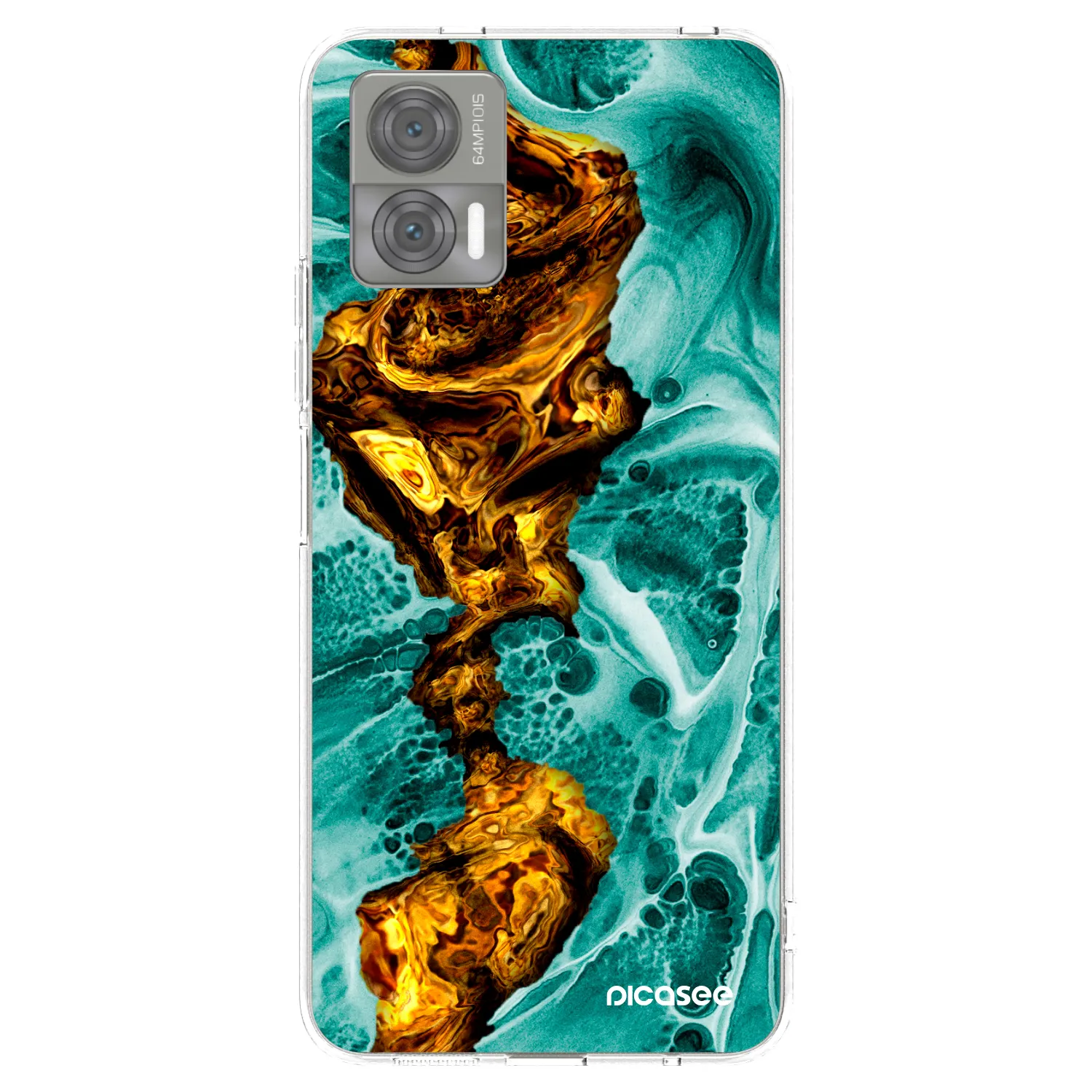 Picasee Motorola Edge 30 Neo Hülle - Transparentes Silikon - Goldsky