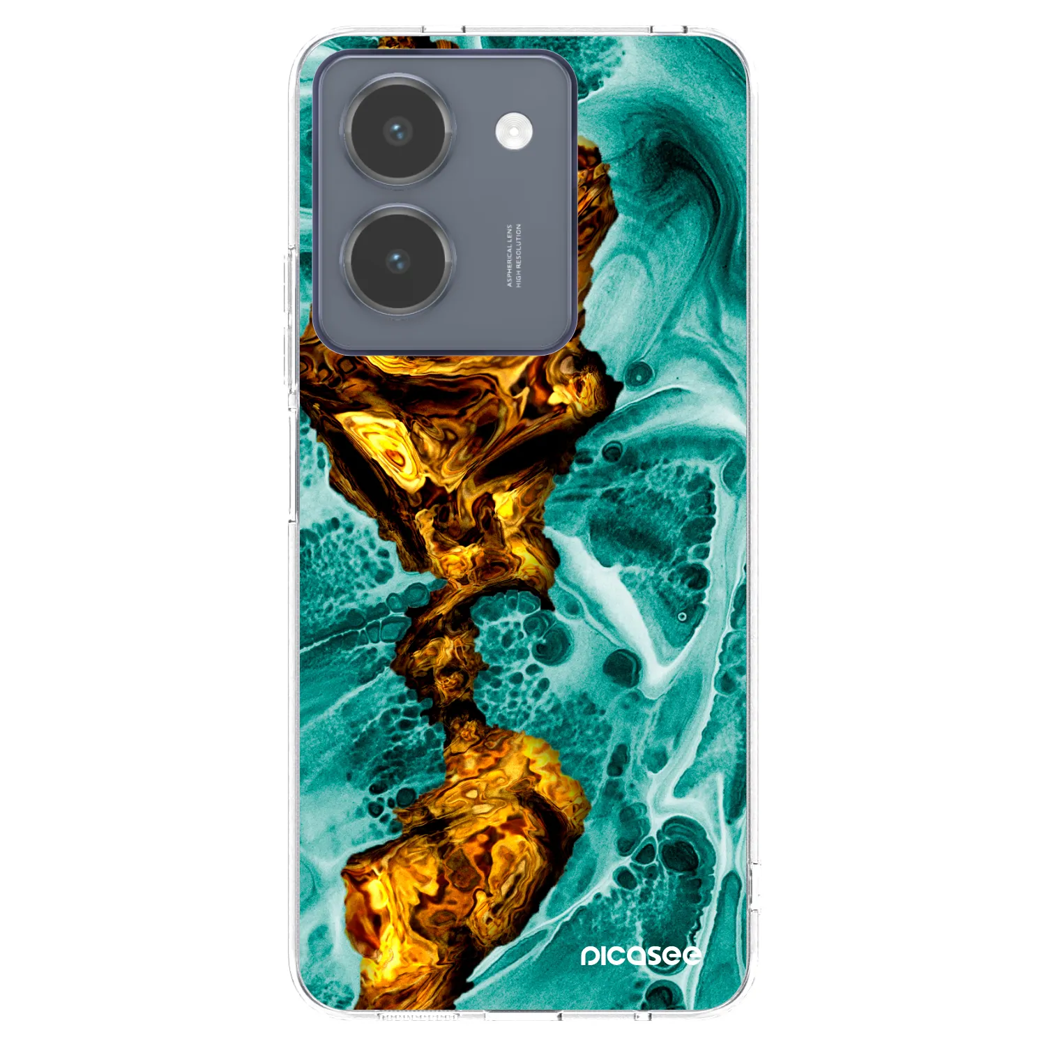 Picasee Vivo Y36 4G Hülle - Transparentes Silikon - Goldsky