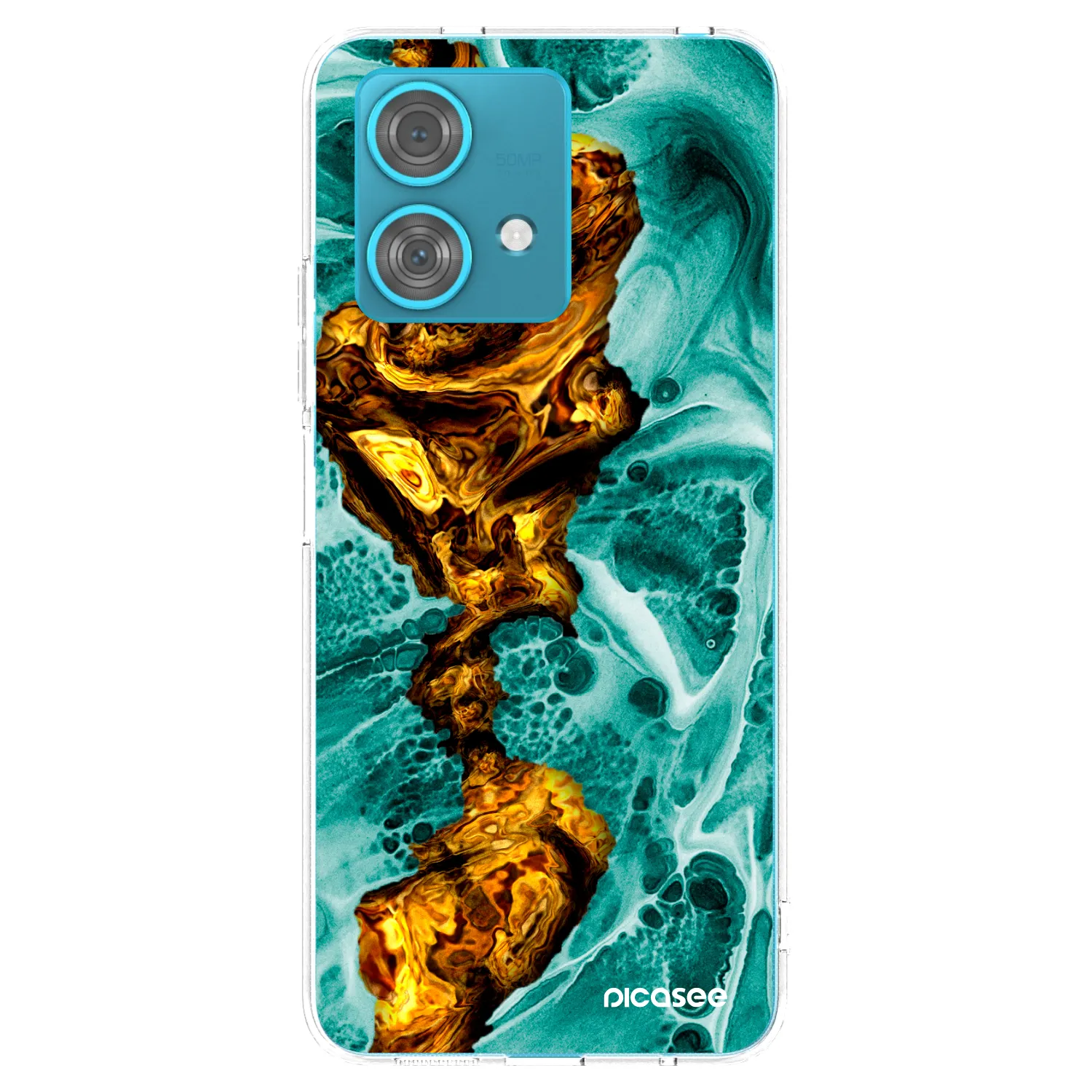 Picasee Motorola Edge 40 Neo Hülle - Transparentes Silikon - Goldsky