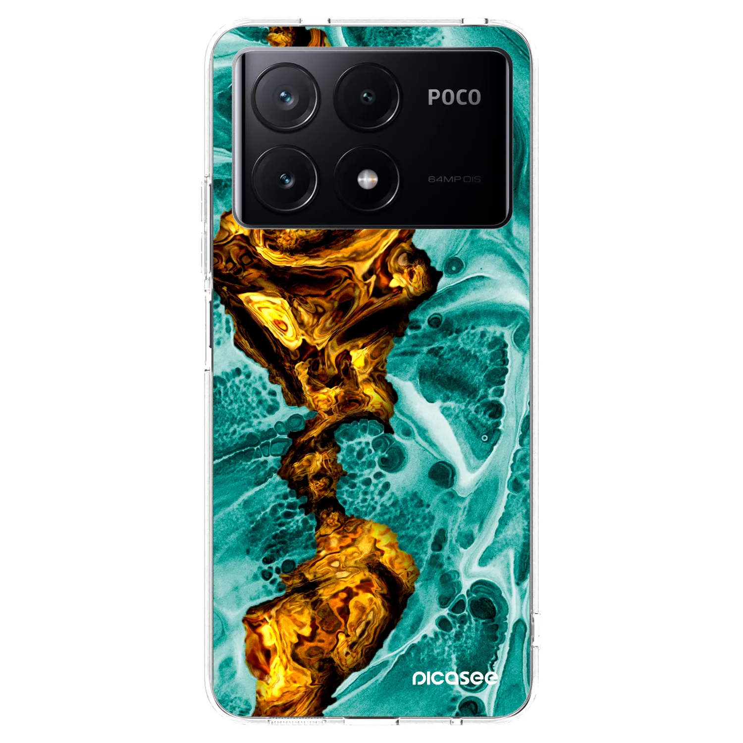 Picasee Xiaomi Poco X6 Pro Hülle - Transparentes Silikon - Goldsky