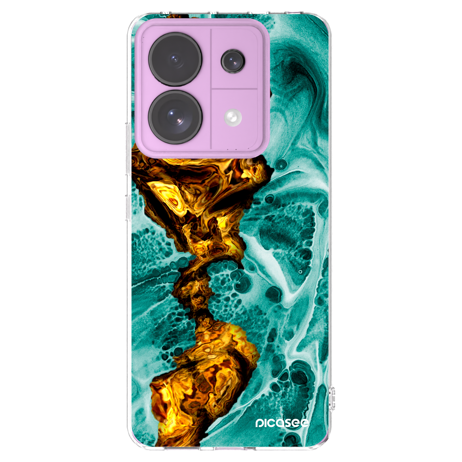 Picasee Xiaomi Redmi Note 13 Pro 5G Hülle - Transparentes Silikon - Goldsky