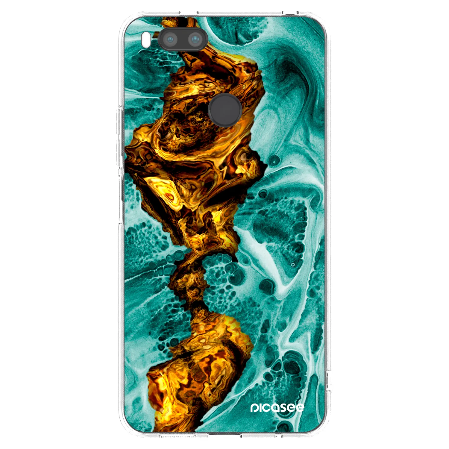 Picasee Xiaomi Mi A1 Global Hülle - Transparentes Silikon - Goldsky