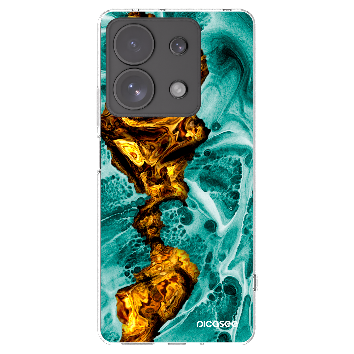 Picasee Xiaomi Redmi Note 13 Pro 4G Hülle - Transparentes Silikon - Goldsky