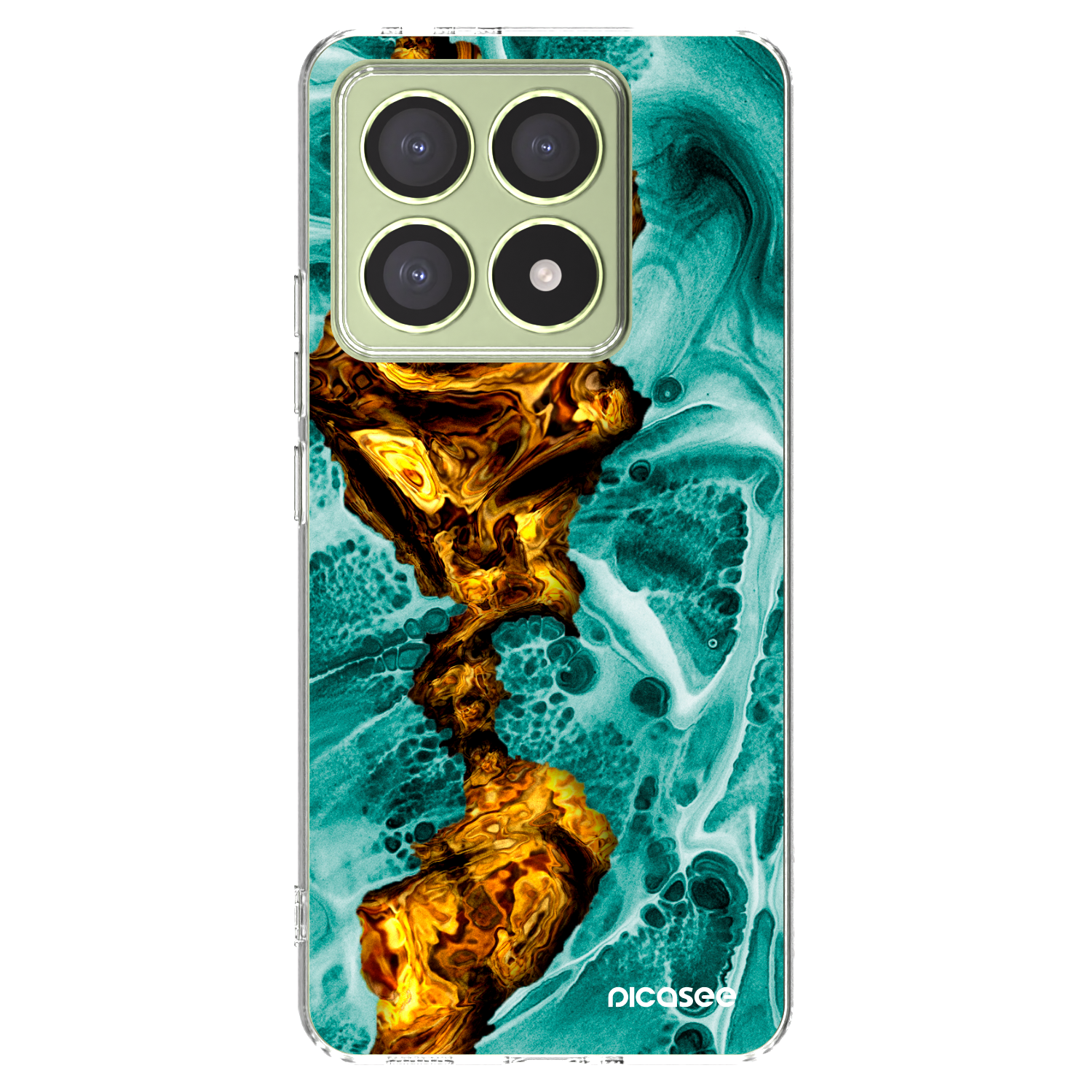 Picasee Xiaomi 14T Hülle - Transparentes Silikon - Goldsky