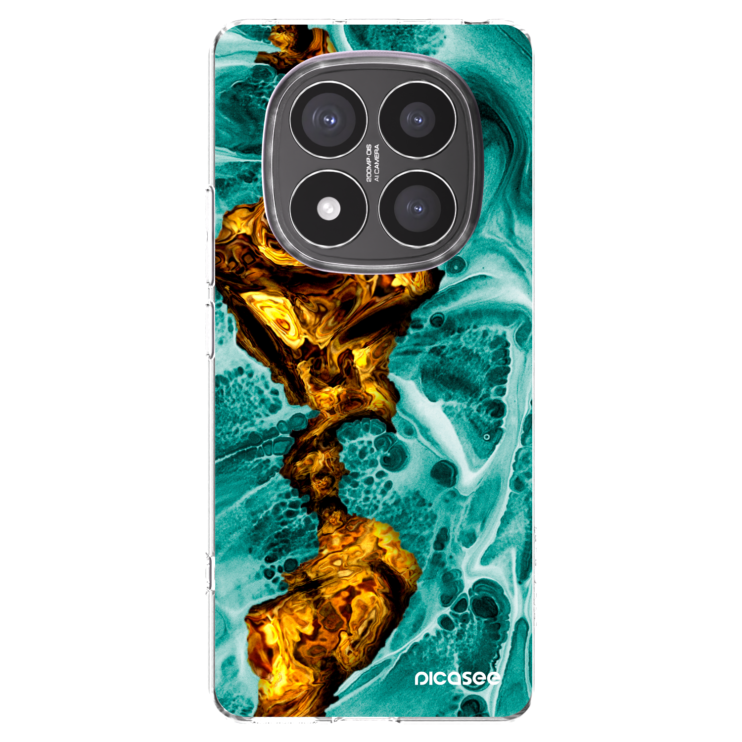 Picasee Xiaomi Redmi Note 14 Pro+ 5G Hülle - Transparentes Silikon - Goldsky