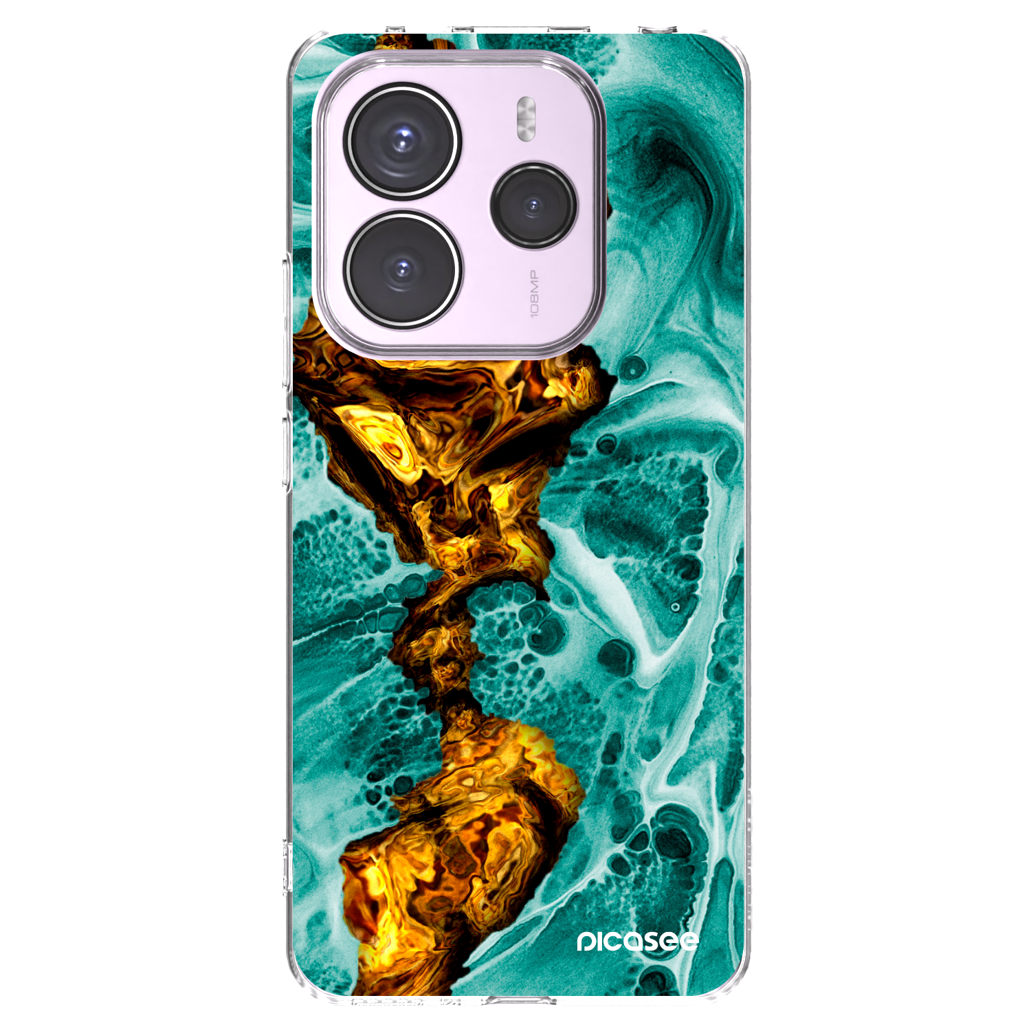 Picasee Xiaomi Redmi Note 14 5G Hülle - Transparentes Silikon - Goldsky