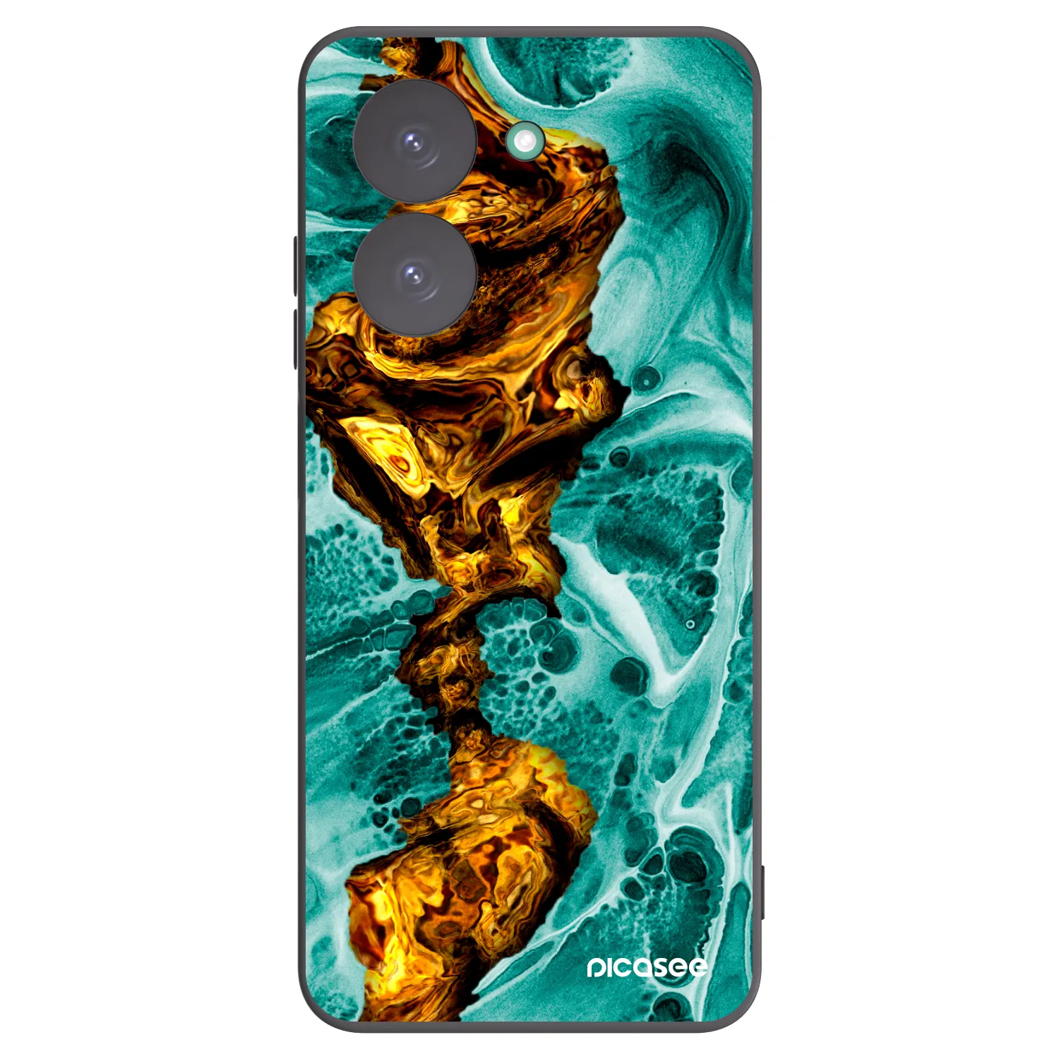 Picasee Xiaomi Redmi A5 Hülle - Schwarzes Silikon - Goldsky