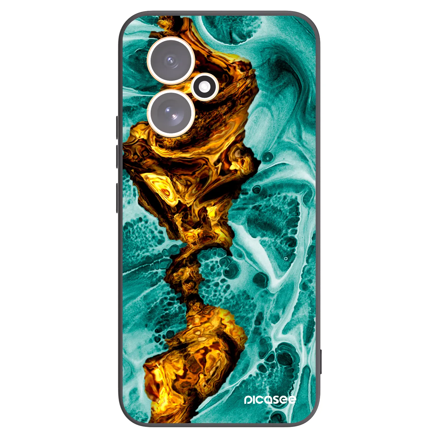 Picasee Honor 400 5G Hülle - Schwarzes Silikon - Goldsky