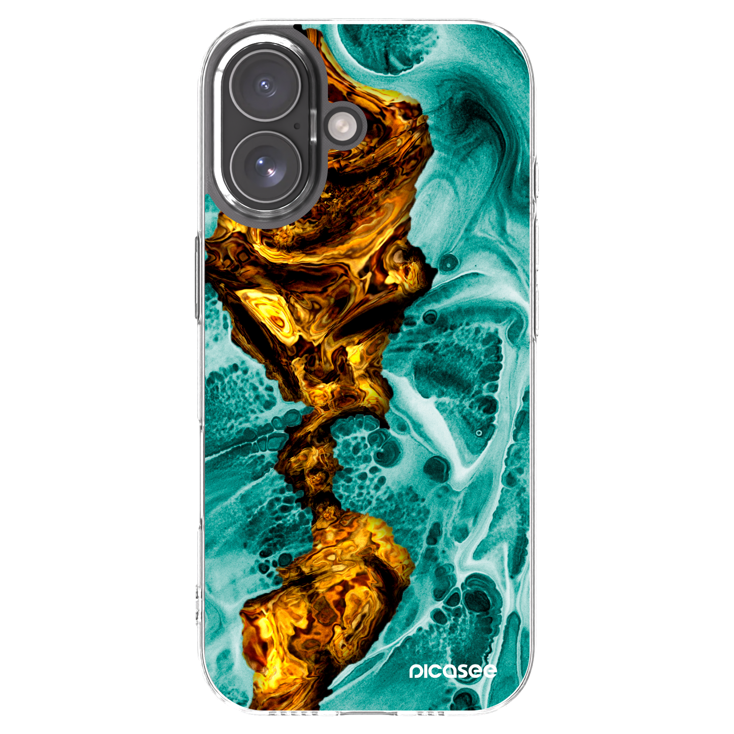 Picasee Apple iPhone 17 Hülle - Transparentes Silikon - Goldsky