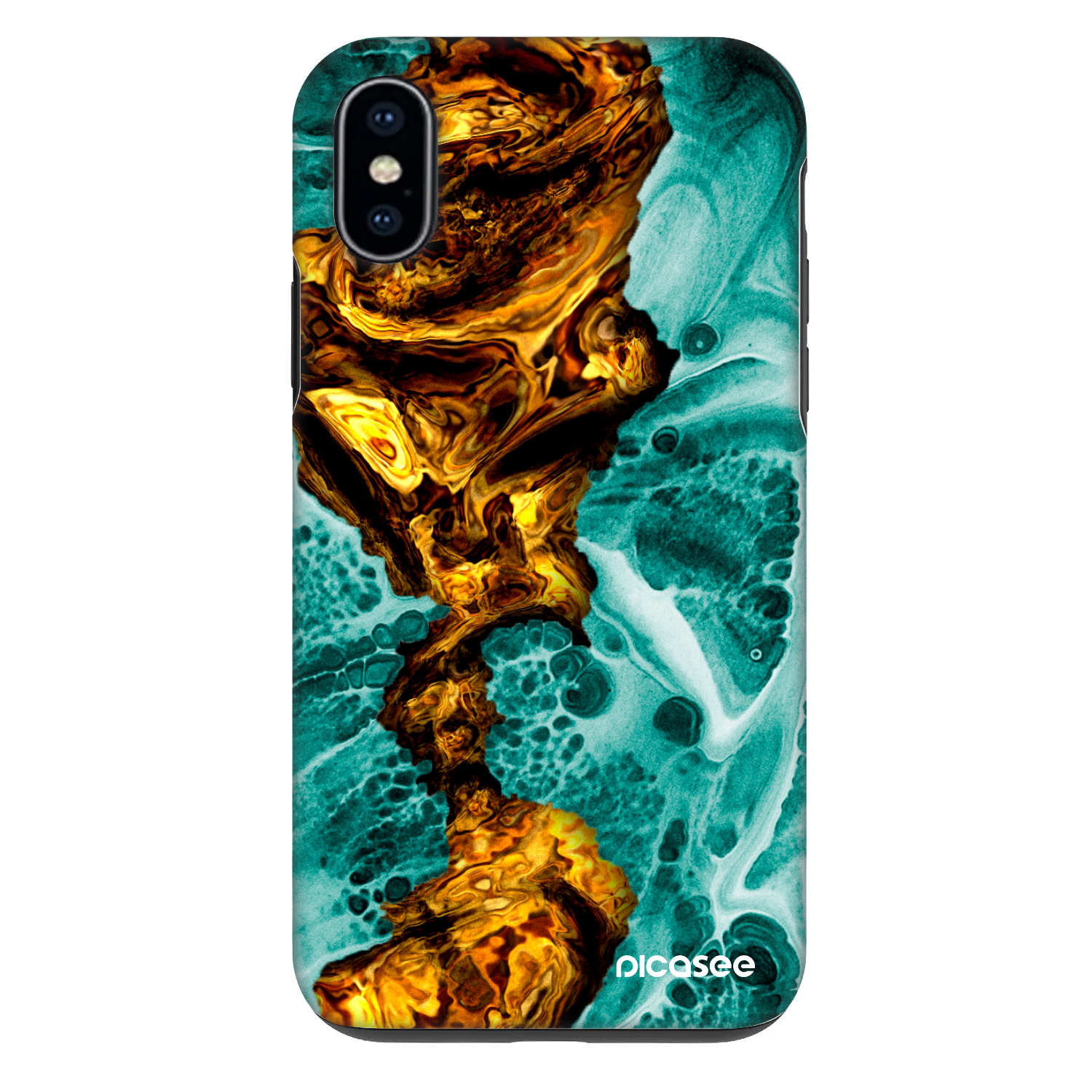 Picasee Fashion Case für Apple iPhone X/XS - Goldsky